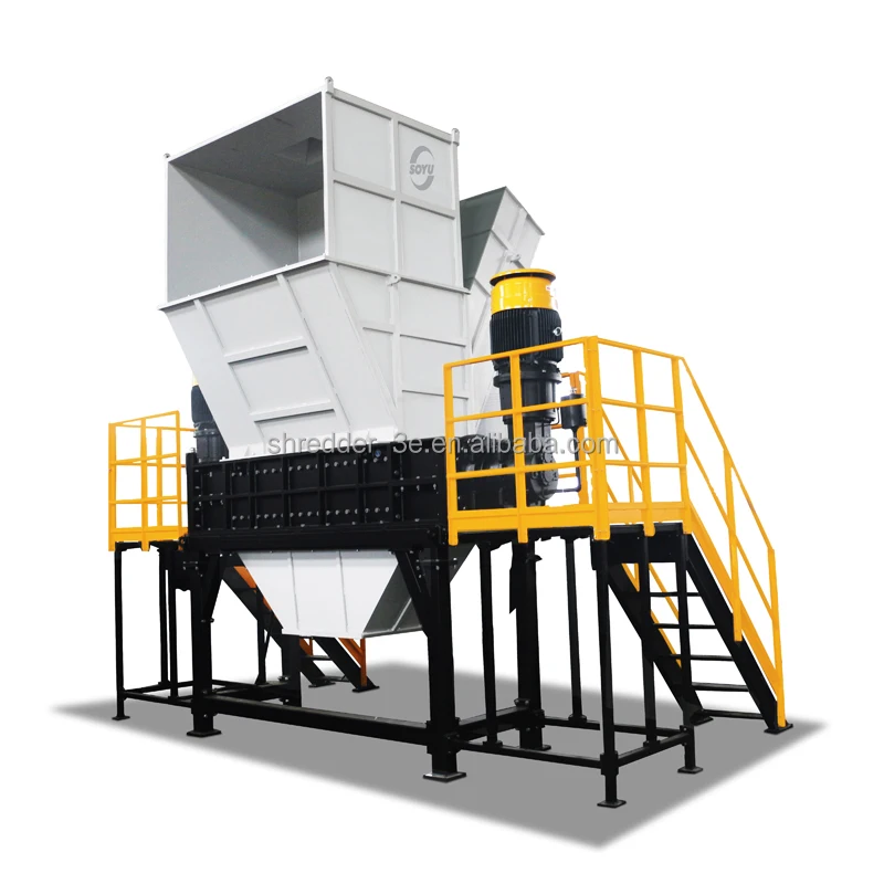 Double Shaft Waste Shredder for Plastic Metal Paper Wood Used Condition PE Twin Shaft Crusher Scrap Metal Wood Shredder for Sale