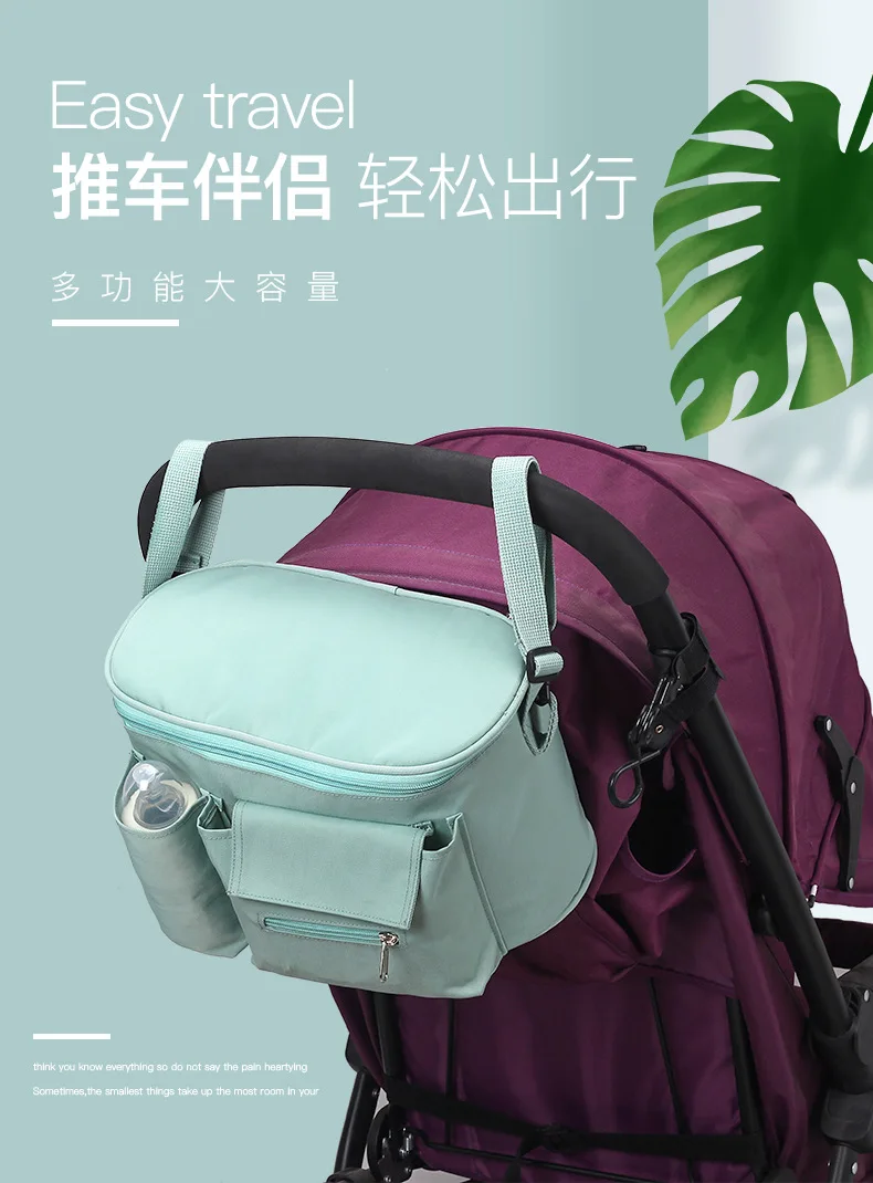 2022 best sales hot Detachable diaper storage mummy baby shoulder tote insulated stroller bag travel bag milk bottle organizer