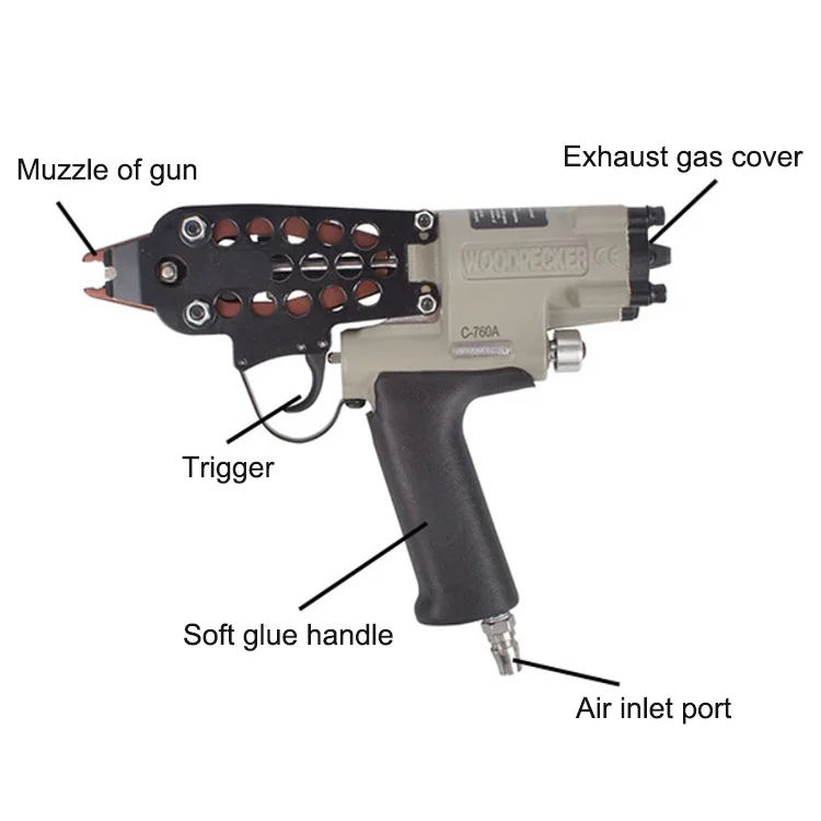 Pneumatic C Ring Pliers Chicken Rabbit Pigeon Cage Air C-ring Nail Pneumatic Air Gun