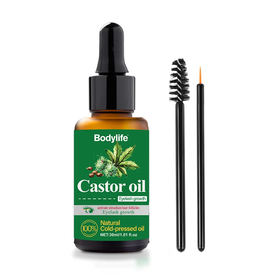 Organic Pure Castor Oil Cold Pressed Hair Essential Oil Growth Deep Nourishment Antioxidant Strengthening Follicle Hair