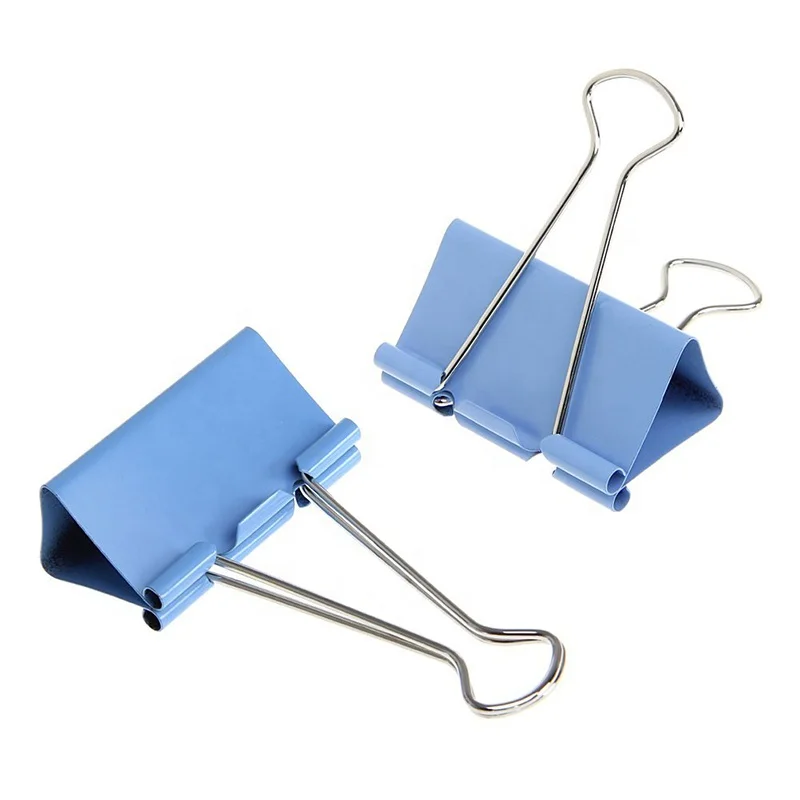 40pcs/box 19mm Metal Binder Clip Paper Clip Clamp Colorful Custom Binder Clips Paper Clamps School Binding Supplies