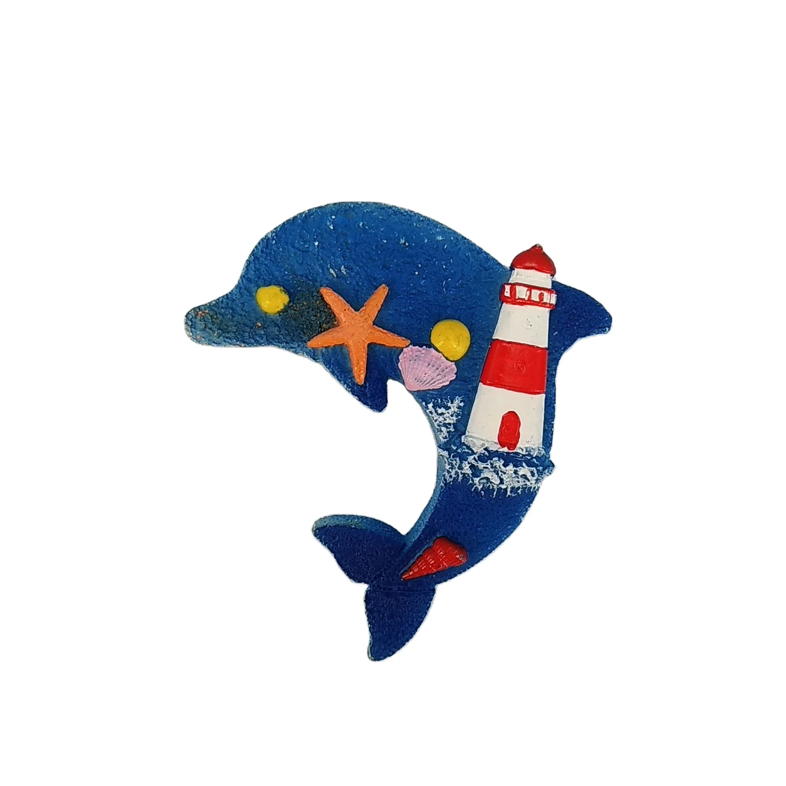Custom resin crafts Ocean series fish shaped fridge magnet with turtle for tourist souvenir gift
