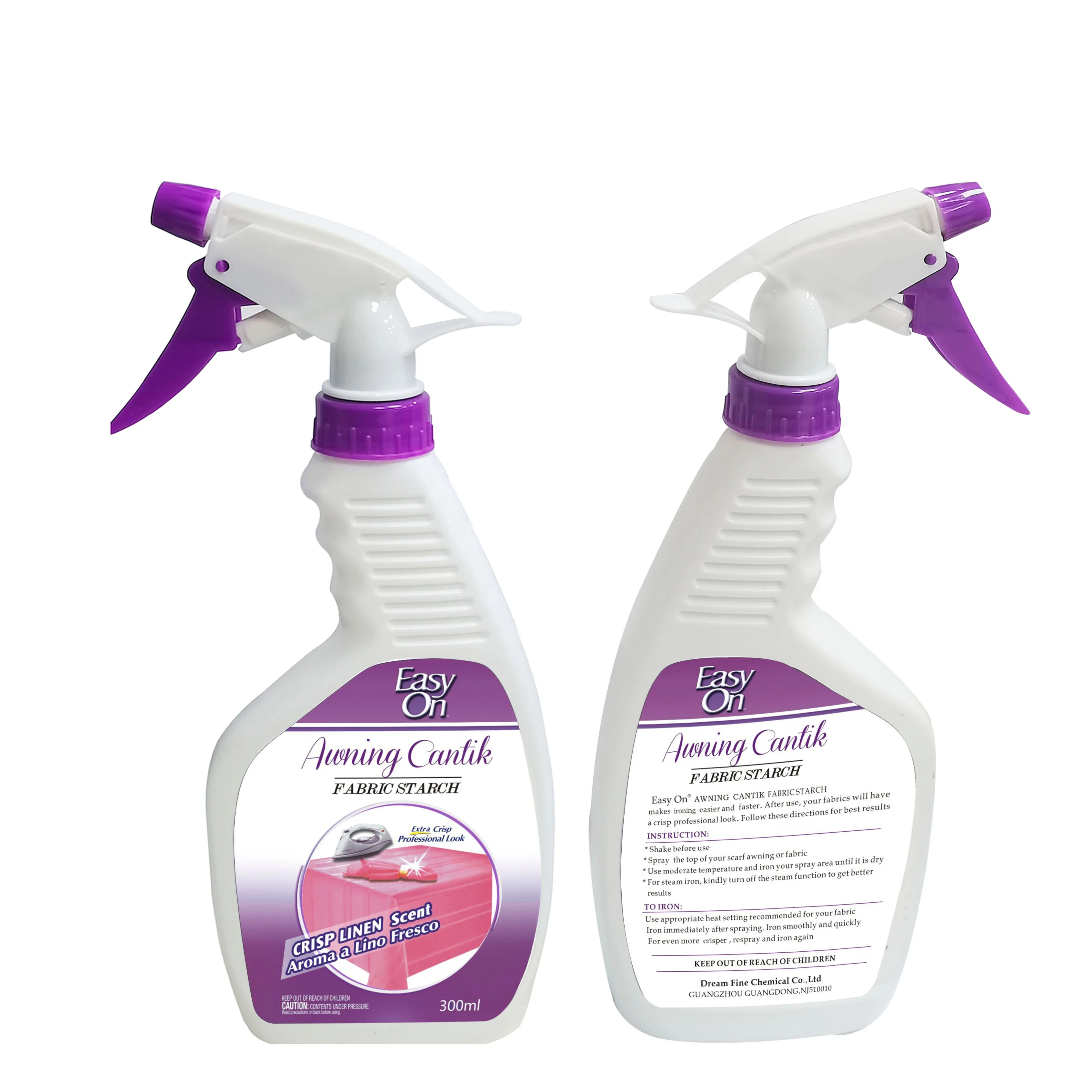 Easy Clothes Wrinkle Removal Speed Ironing Aid Transparent Liquid  Spray Starch