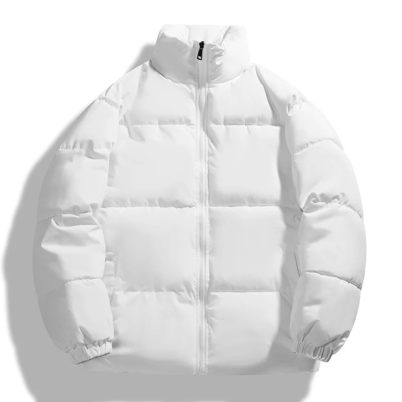 RNSHANGER Winter New Men Jacket Casual Parkas Thicken Warm Outerwear Stand Collar Male Coats Solid Color Zipper Men Clothing