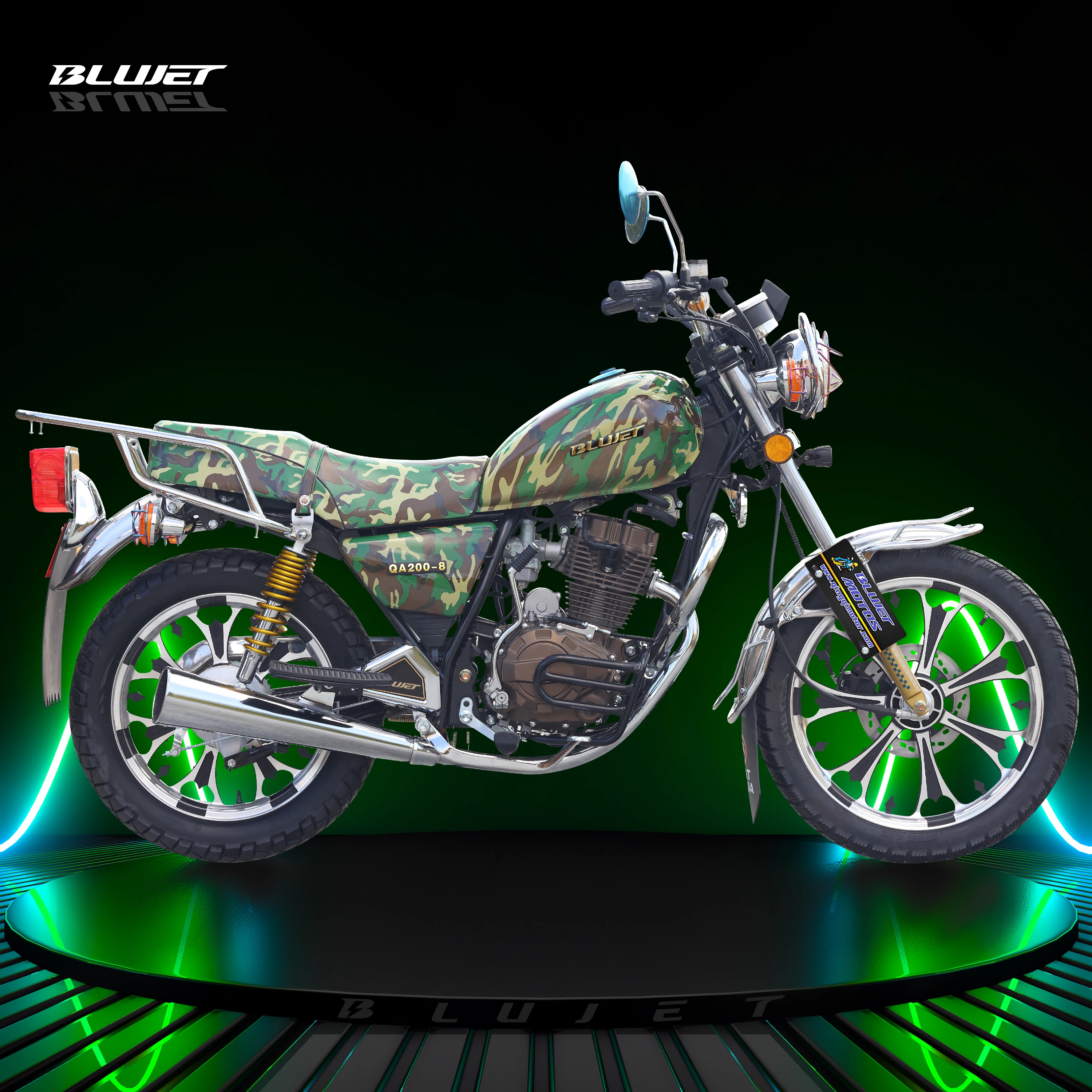 GN150  camo green  New 150cc street motorcycle push rod CG150 engine digital meter disc brake for Latin America market
