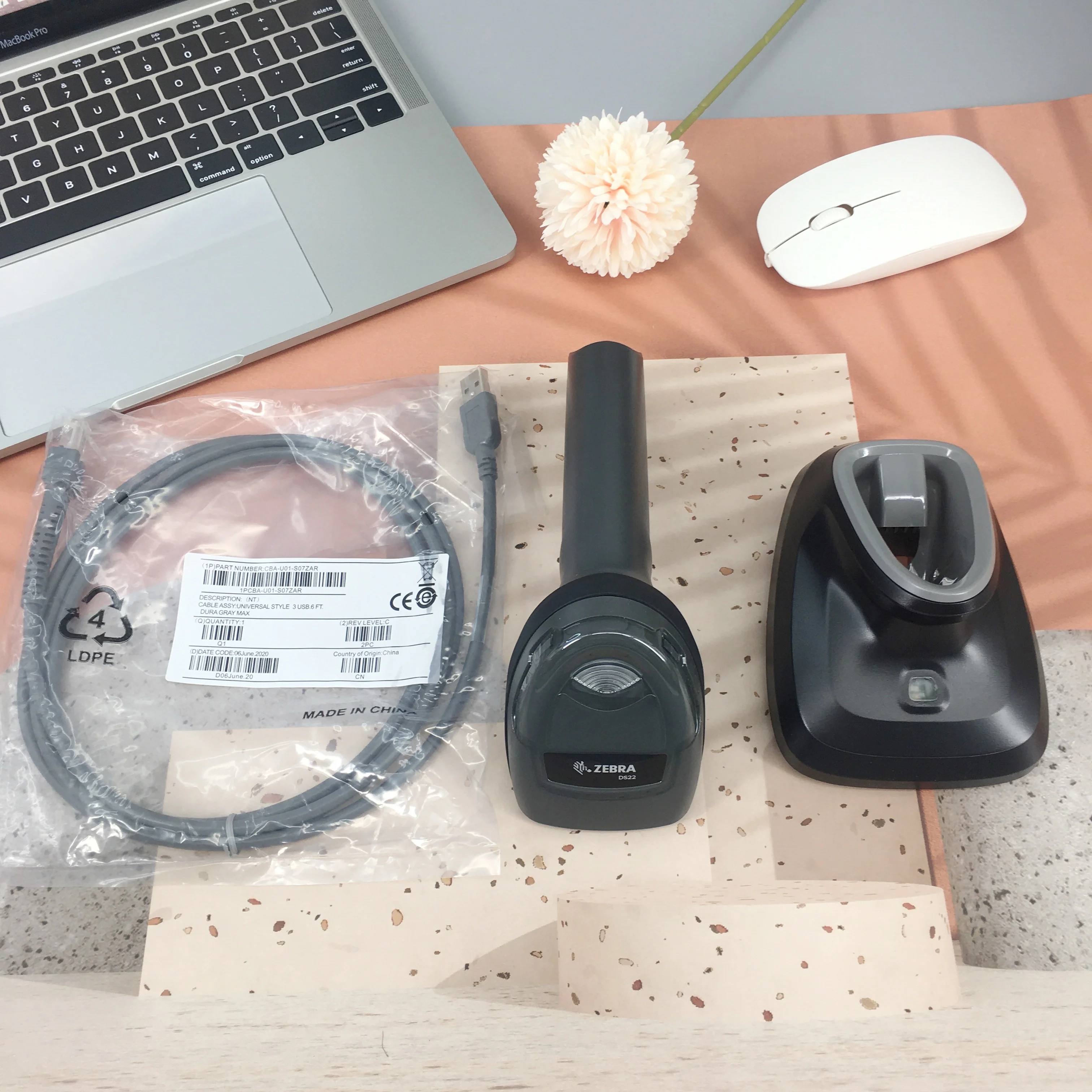  Беспроводной сканер штрих-кодов Zebra Motorola DS2278 2D USB/RS232 для супермаркетов с определением