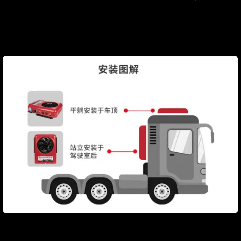 Electric 12V/24V volt Battery Powered Electric Parking Air Conditioner for Truck  Electric parking air conditioner
