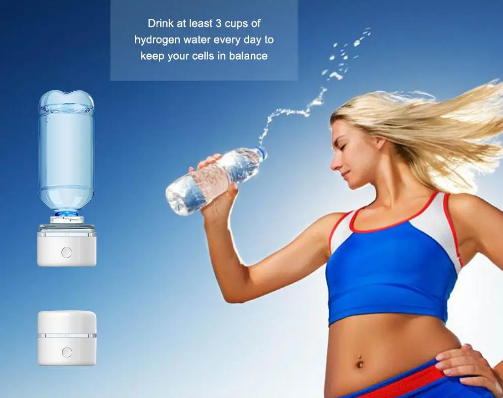 
New design electrolytic portable outdoor sport bottle rich hydrogen water with transform interface 