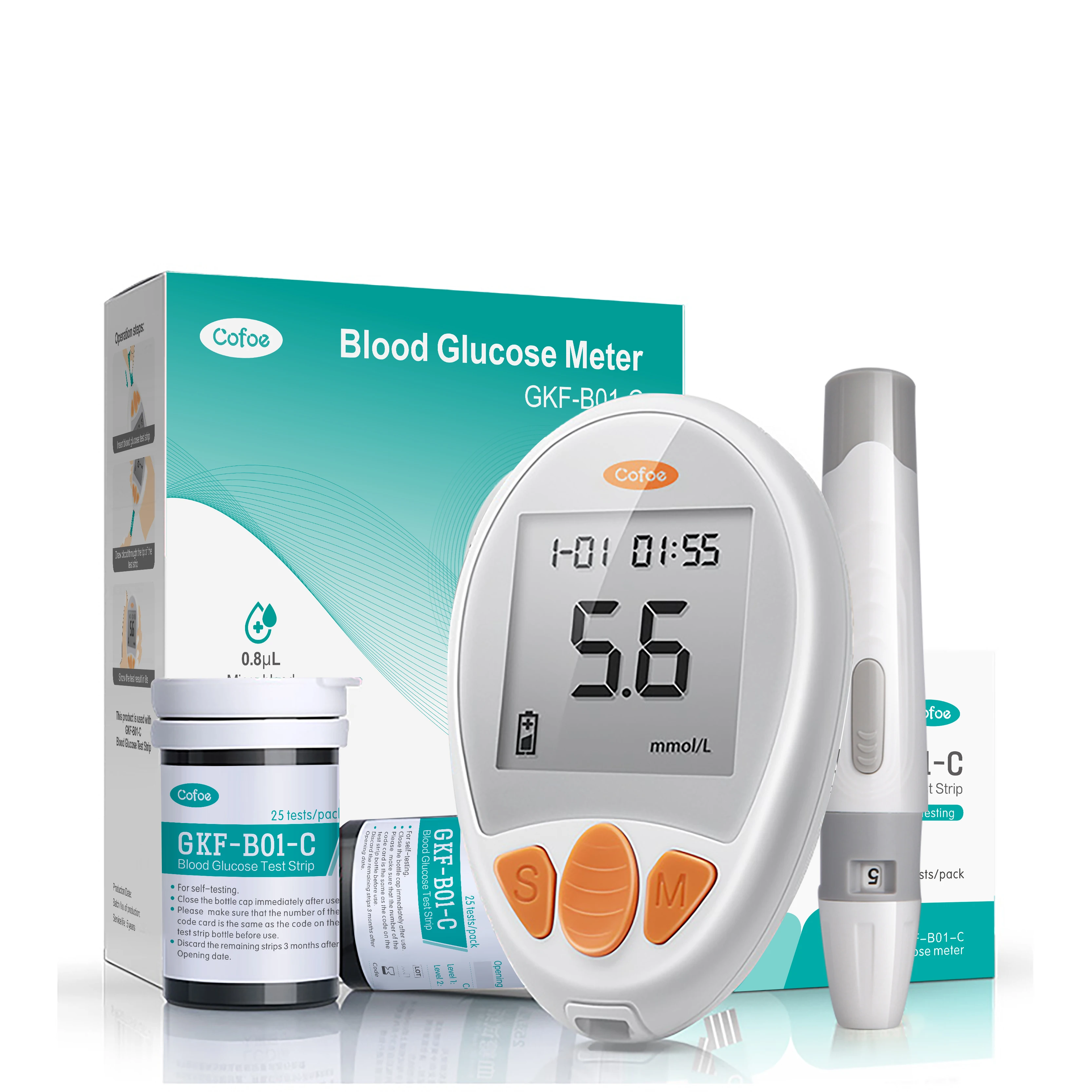 Manufacturers Top Selling Home Use Auto Code Blood Talking Glucose Meter Tracker Best Kit Smart Glucometer Monitor On Touche