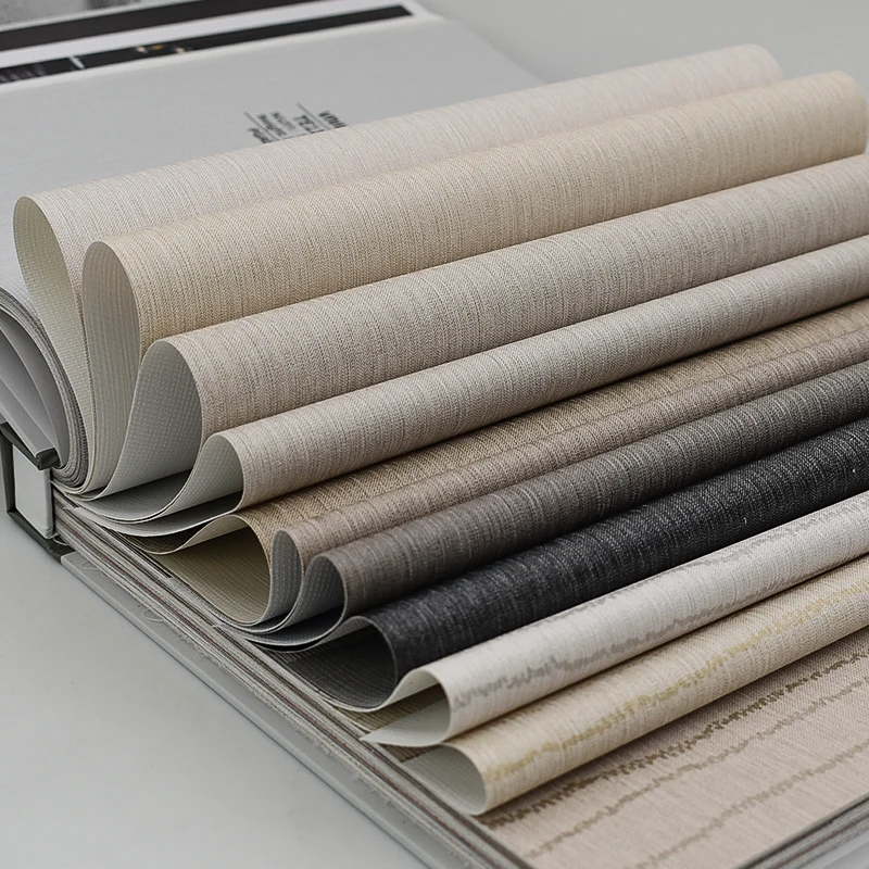 Free Sample Home Decorative Luxury Vinyl Wallcovering European Style PVC Wall Fabric Textured Wallpaper For Bedroom Hotel