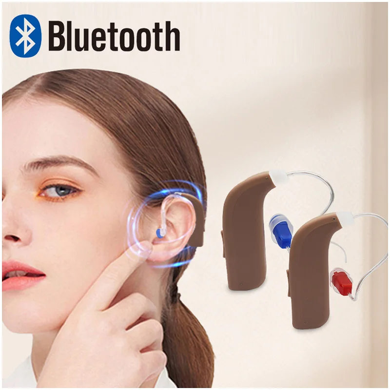 Yonker cic bte deaf invisible for deafness amplifier sound digital rechargeable bluetooth hearing aids for seniors