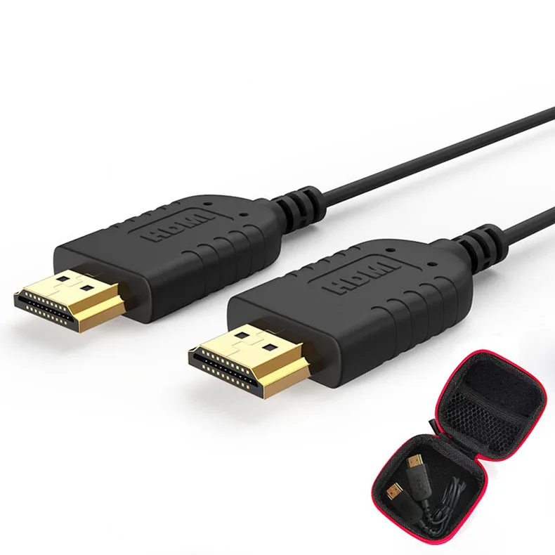 Тонкий кабель 4K 60 Гц HDMI-HDMI, совместимый с Thunderbolt 3 для коммутатора, ноутбука PS4/PS3, кабель OD 2,5 мм