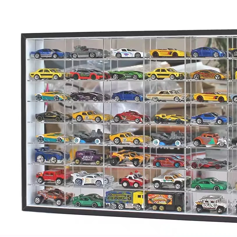 1/64 Diecast Acrylic Display Case Car Wall CaseStylish Wall Mount Acrylic Hot Wheels Display Case Dolls Storage Cabinet