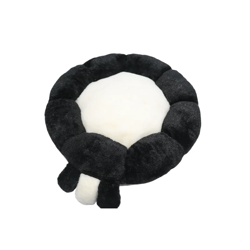 Super Soft Warm Stuffed Fluffy Sunflower Shape Pet Bed Nest Donut Cloud Dog Cat Cute Bed Sofa Machine Washable OEM Logo