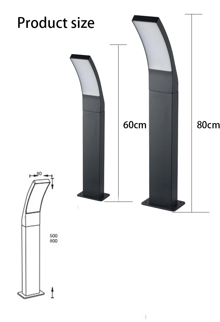 Wholesale waterproof IP54 12W LED lawn light road lamp ground lighting decorative garden lamp