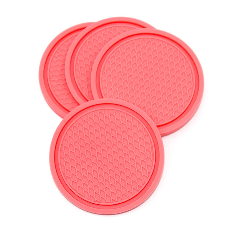 Custom Wholesale Rubber Cheap Creative Insulated Round Blank Sublimation Water Absorbent Drink Silicone Car Coasters