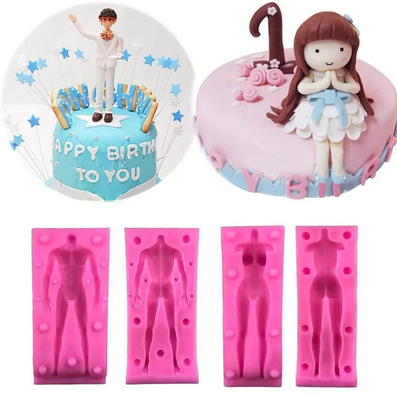 Cake Decorating tools Silicone Mold 3D Men Women Body Molding Chocolate Moulds Fondant Pastry Kitchen Gadgets DIY Baking Molds