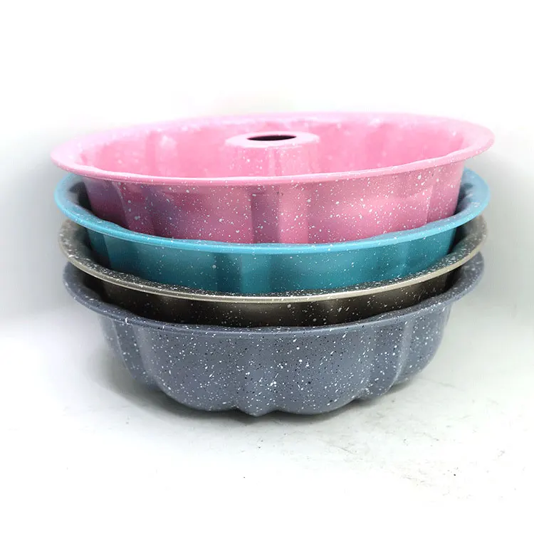 
Hot Sale High Quality Non Stick Carton Steel Colorful 4 Color Pumpkin Shape Cake Pans Tray Customized Bake Pans Bakeware 