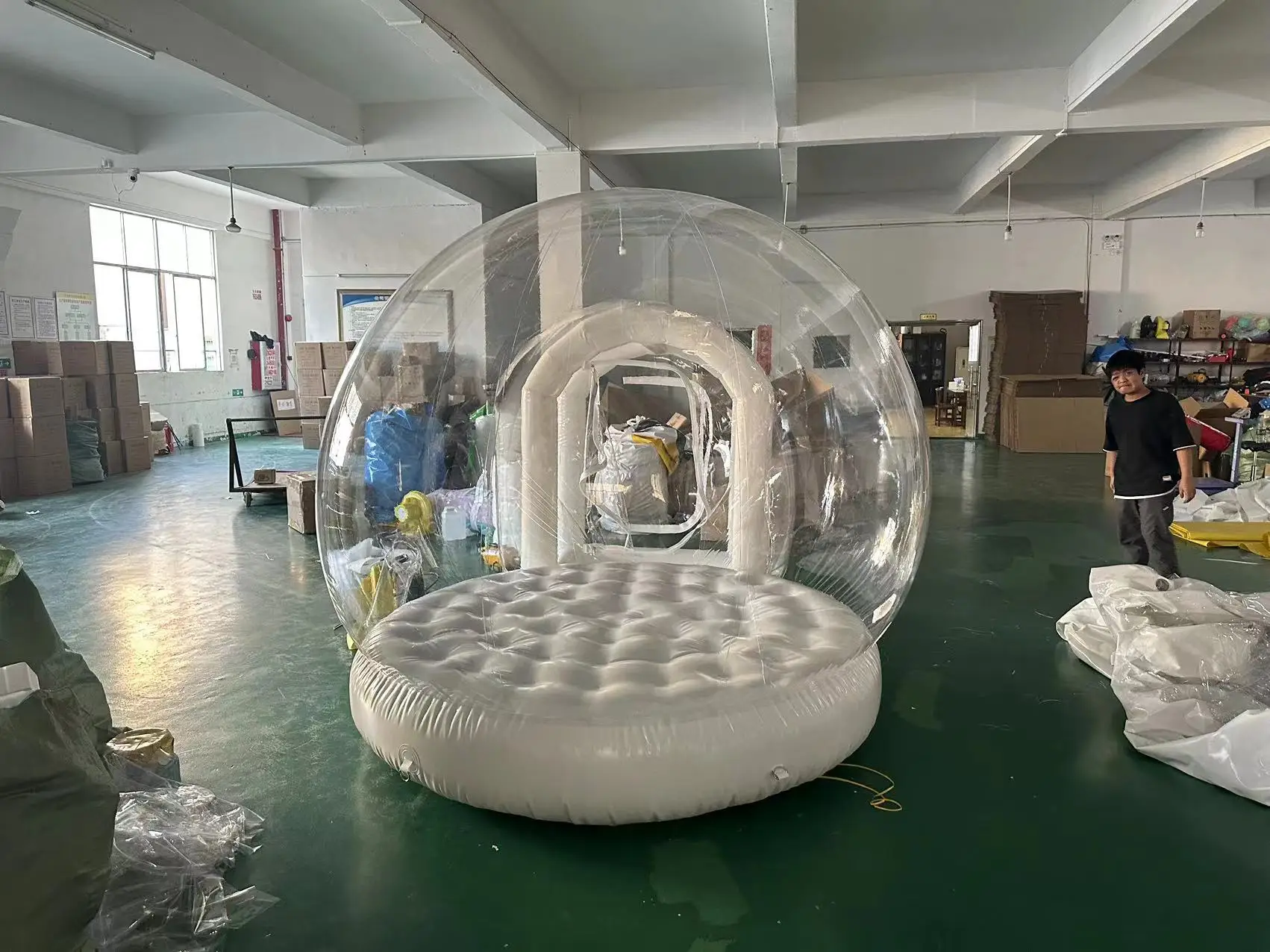 inflatable white jump house white castle bounce house inflatable bubble house with trampoline