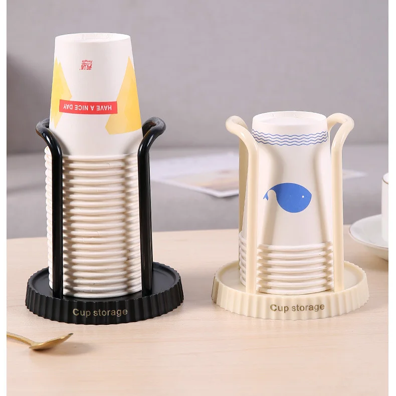 Plastic Cup Holder for Coffee Shops Bar Counters Disposable Paper Cup Storage Rack