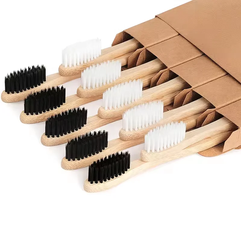 Factory supply wood tooth brushes adult bamboo toothbrush