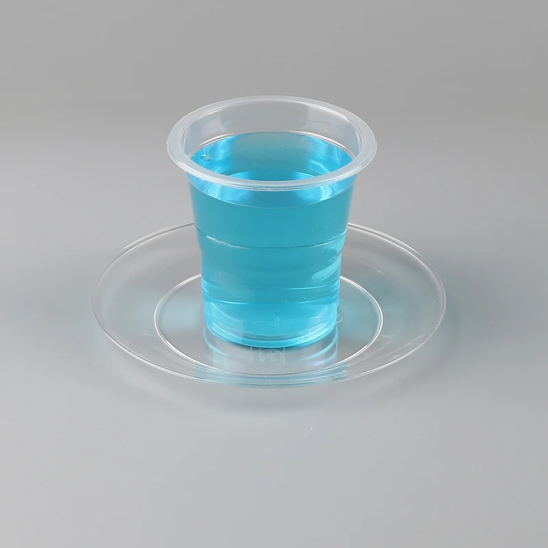 5 inch 125mm 1000pcs each box Clear Round PS  Plastic Dinner  Plates Disposable for party wedding