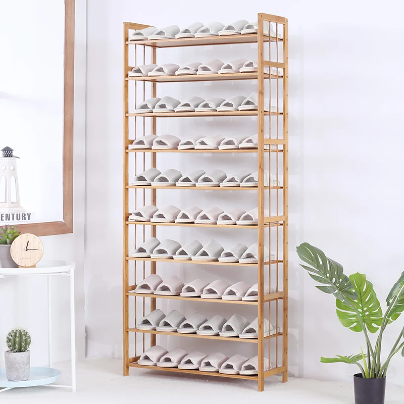 SITU 4-Tier Storage Shelf Organizer Shoe Rack Modern Holder Shelf Stand Bamboo Storage Organizer Wooden Shoes Rack