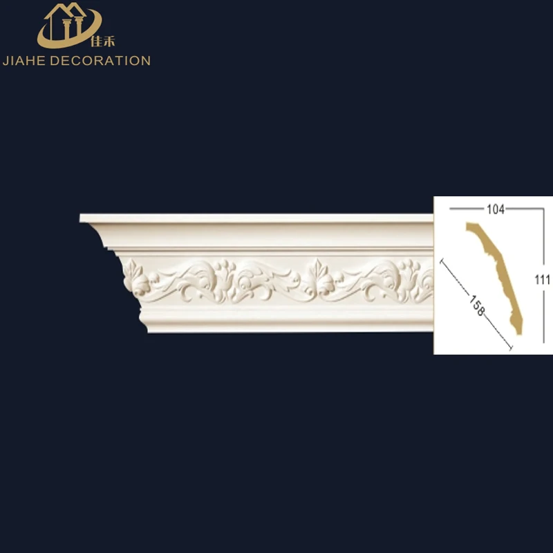 
deluxe gallery & salon beautiful interior polyurethane decorative moulding for wall & ceiling corner decor 