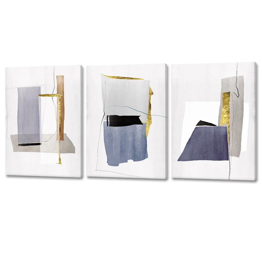 Modern printed painting ideas children graphic wall art 3 pieces abstract canvas print
