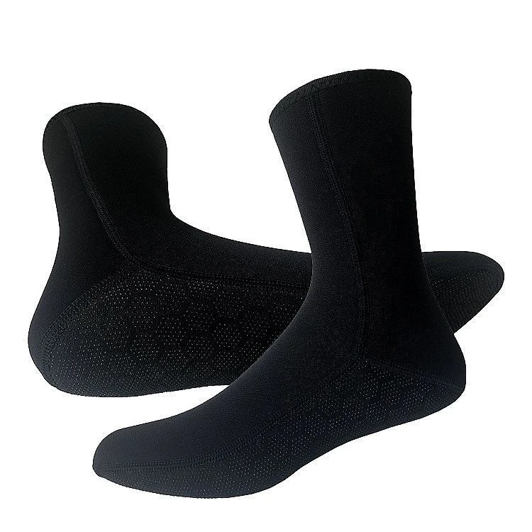 OEM UOO Professional Diving Glued Blind Stitch or Flat Lock Stitch 3mm Neoprene Socks with Custom Logo Printing