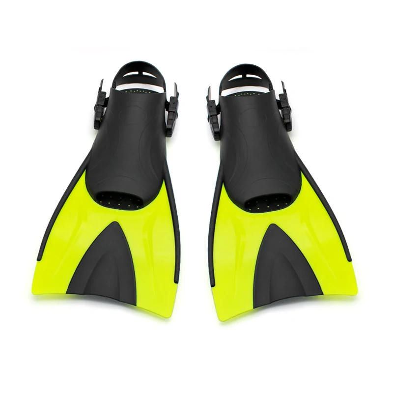 High Quality Short Swim Flipper Adjustable Training Water Sport Swimming Diving Fins from China Supplier