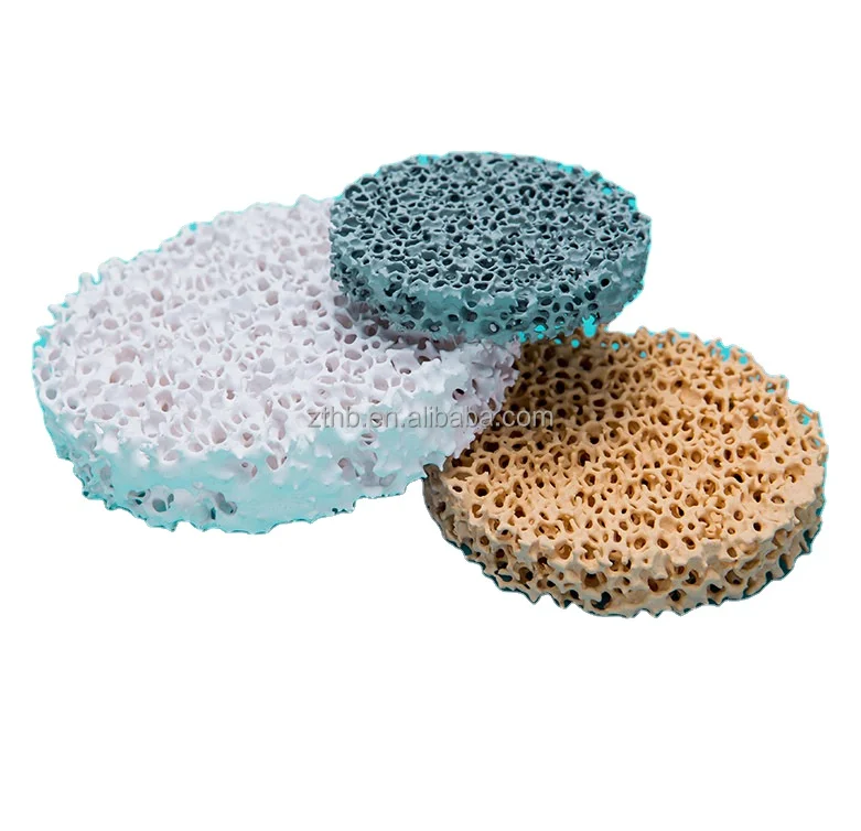 Alumina Zirconia SIC Ceramic Reticulated Foam Filter For Metal Foundry