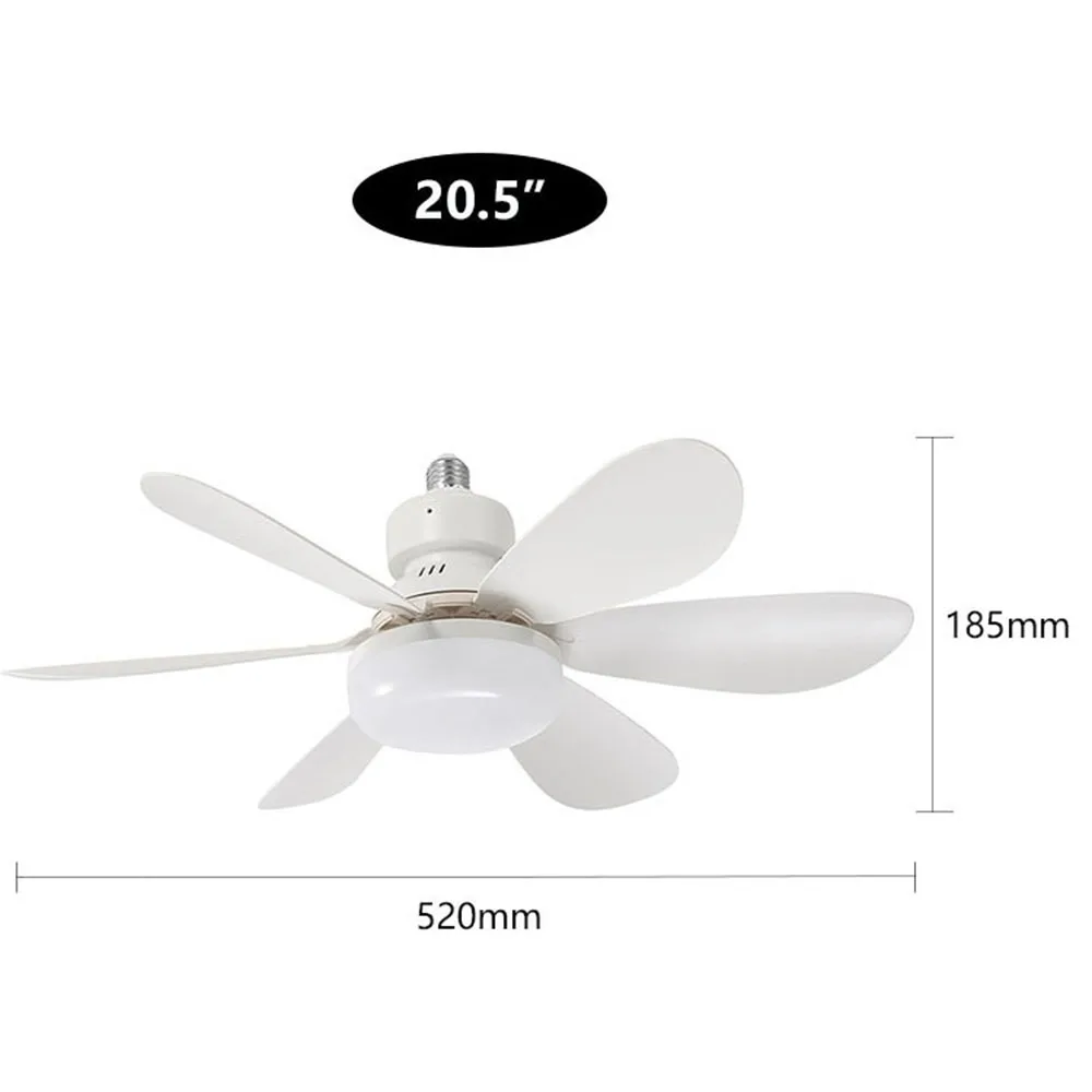 Remote Control LED Ceiling Fan with Lighting Lamp Blade Fan Lamp E27 Converter Lamp for Bedroom Living Fan Light