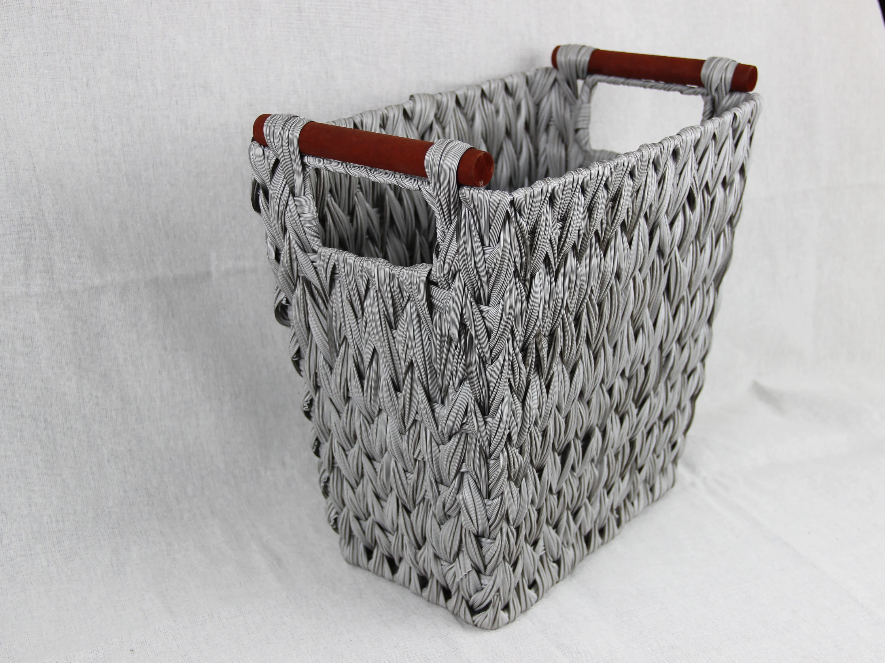 Bedroom Bathroom Kitchen Plastic Rattan Wicker Baskets Plastic And Wire Woven Storage Basket