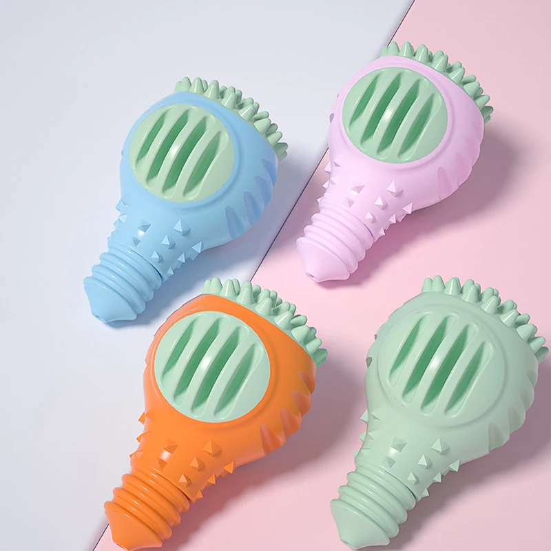 Pet toy Sound ball tpr light bulb shaped emitting ball molar bite resistant dog toy