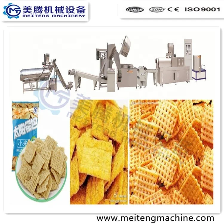 Crunchy Puffed Snack Breakfast Cereal Corn Flakes Making Machine