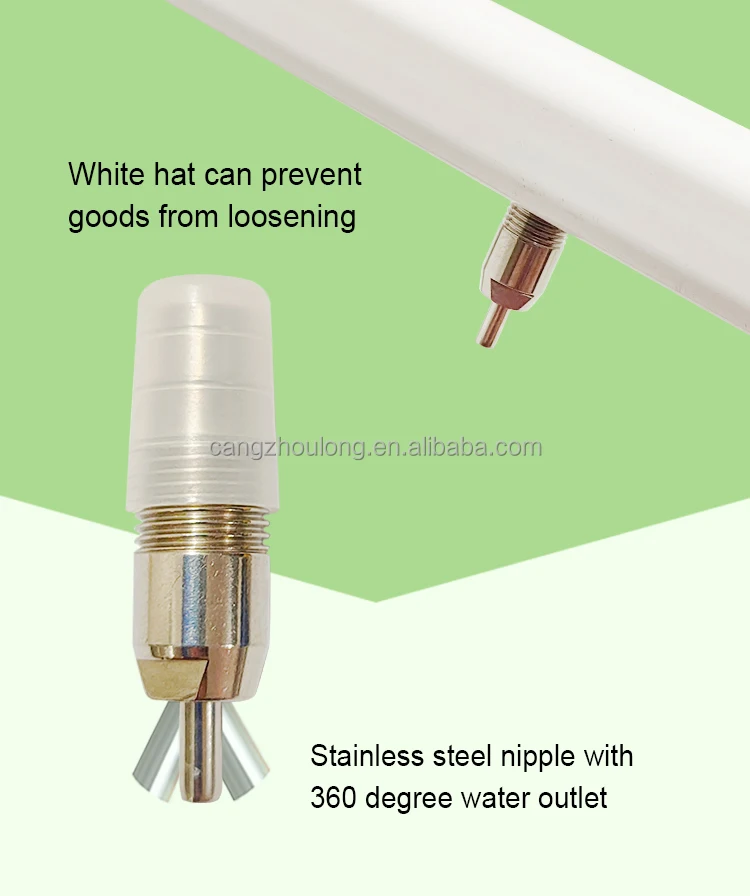 ZB LM 06 Nipple Drinker Rabbit Broiler Poultry Water Line System Stainless steel Chicken Nipple Drinker Automatic