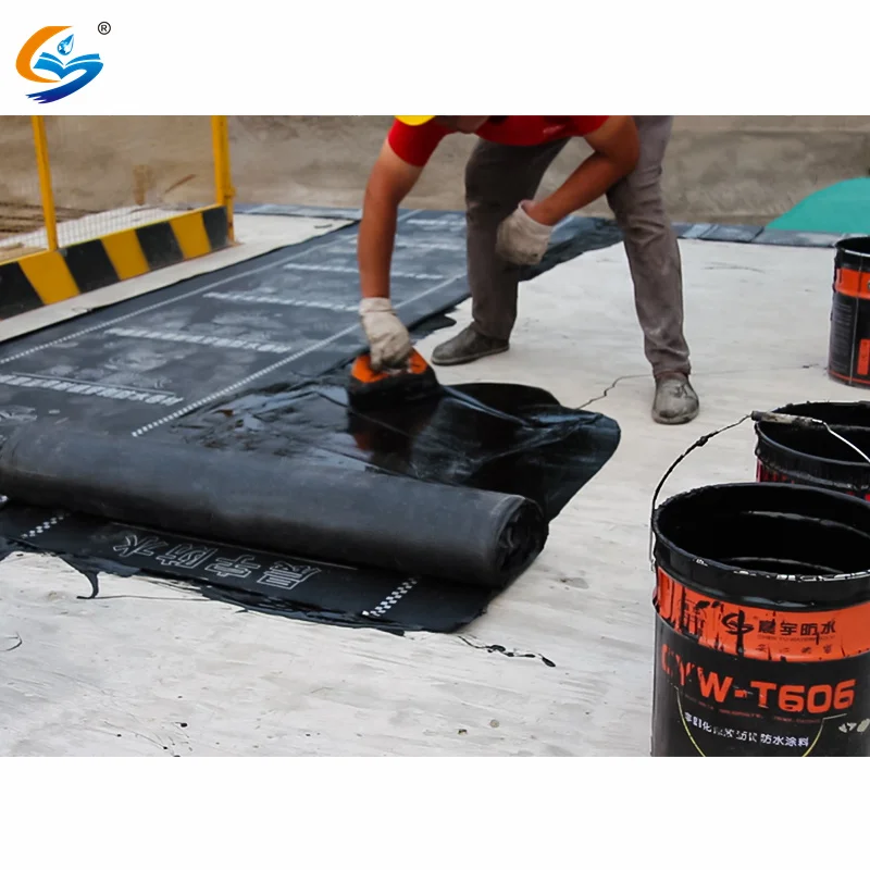 Elastomeric Non-Cured Basement Roof Concrete Foundation Waterproofing Waterproof Rubber Coating Paint With Membrane