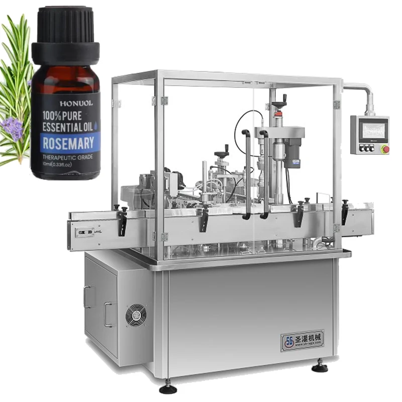 5ml 10ml Automatic essential oil dropper bottle vial  filling machine   essential oil filling and capping machine