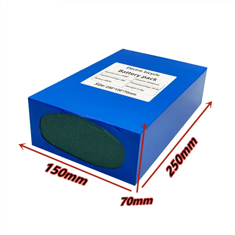 48V 50Ah 48V 50000mAh battery 18650 13S8P Lithium Battery Pack 1000W electric bicycle battery Built in 50A BMS