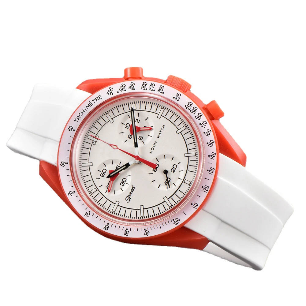 Multifunction Plastic Case Weight Moon Watches For Men swatch Ladies Business Chronograph Explore Planet AAA watch OEM/ODM