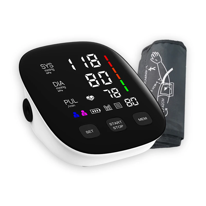 CE ISO High Quality Blood Pressure Cuff Monitor Hospital Medical Upper Arm Digital Automatic Blood Pressure Monitor
