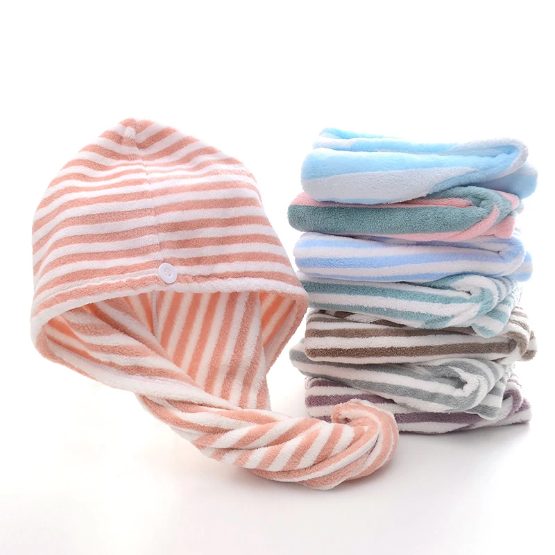 Thick coral fleece hair dryer cap household quick-drying absorbent headscarf for women to dry their hair after bathing