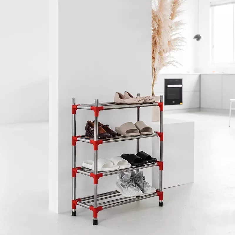 4 Layer Folding Shoe Rack Portable Shoe Rack Cabinet Diy Bedroom Furniture