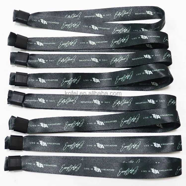 High Quality Personalized Custom Sublimation Bracelets Your Own Polyester Wristbands With Message or Logo, Fabric Wrist Band