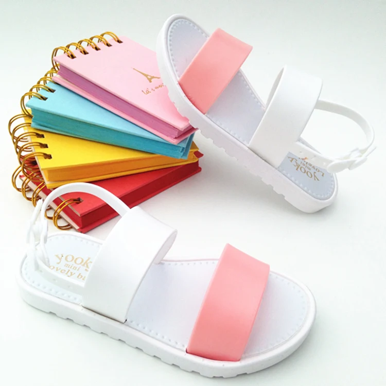 Новинка 2020, модные детские сандалии, летняя пляжная детская обувь с открытым носком, цельная обувь принцессы из ПВХ