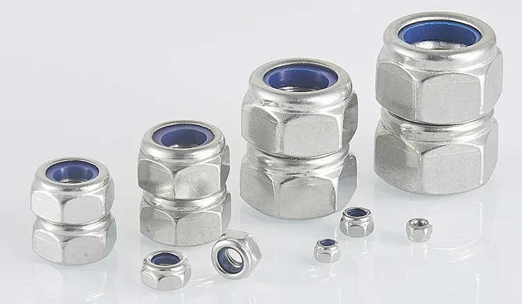 Free Samples 304 Stainless Steel Din985 Anti-Loosening Anti-Slip Cap Nylon Lock Nut 2