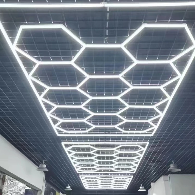 Hexagonal honeycomb automotive led working lights 220v car showroom beauty station care workshop lamp Garage detailing lights