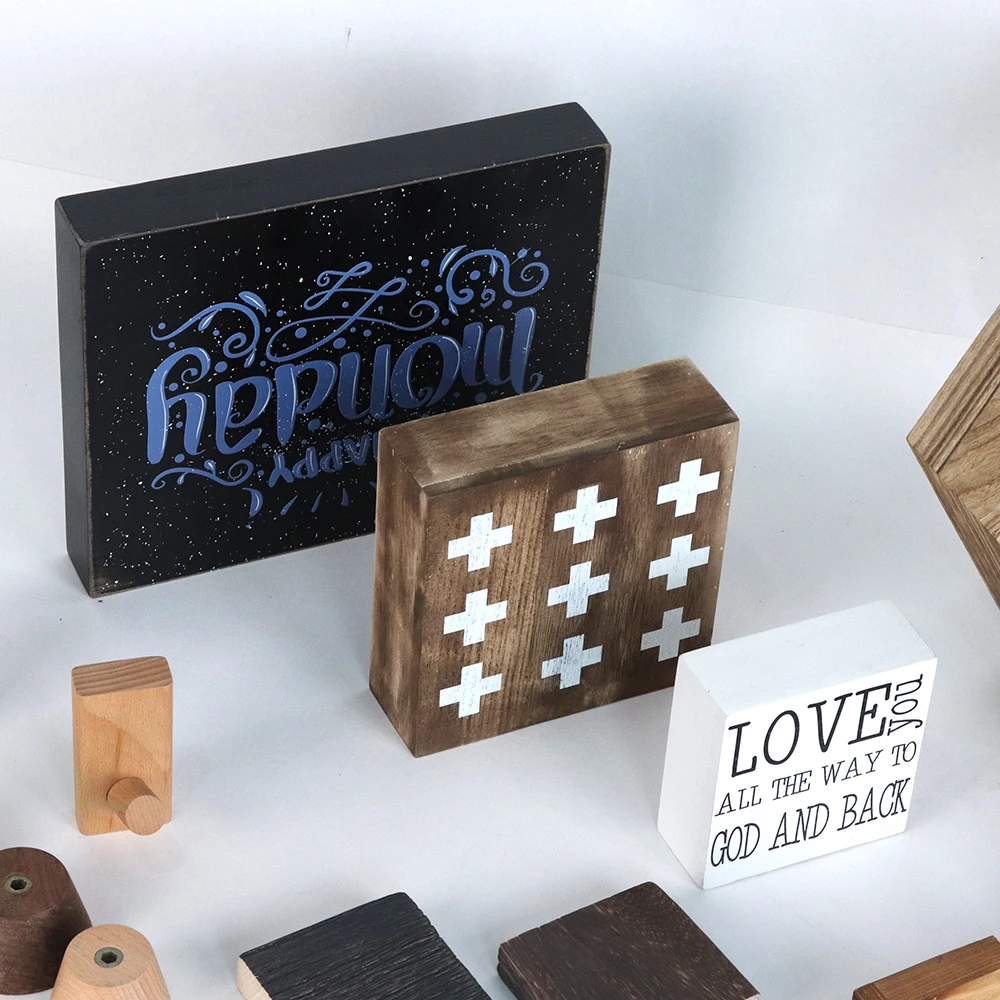 High-quality craftsmanship Versatile Wooden Home Decor and Utility Set Wall Hooks Display Shelves wooden Decorative Signs