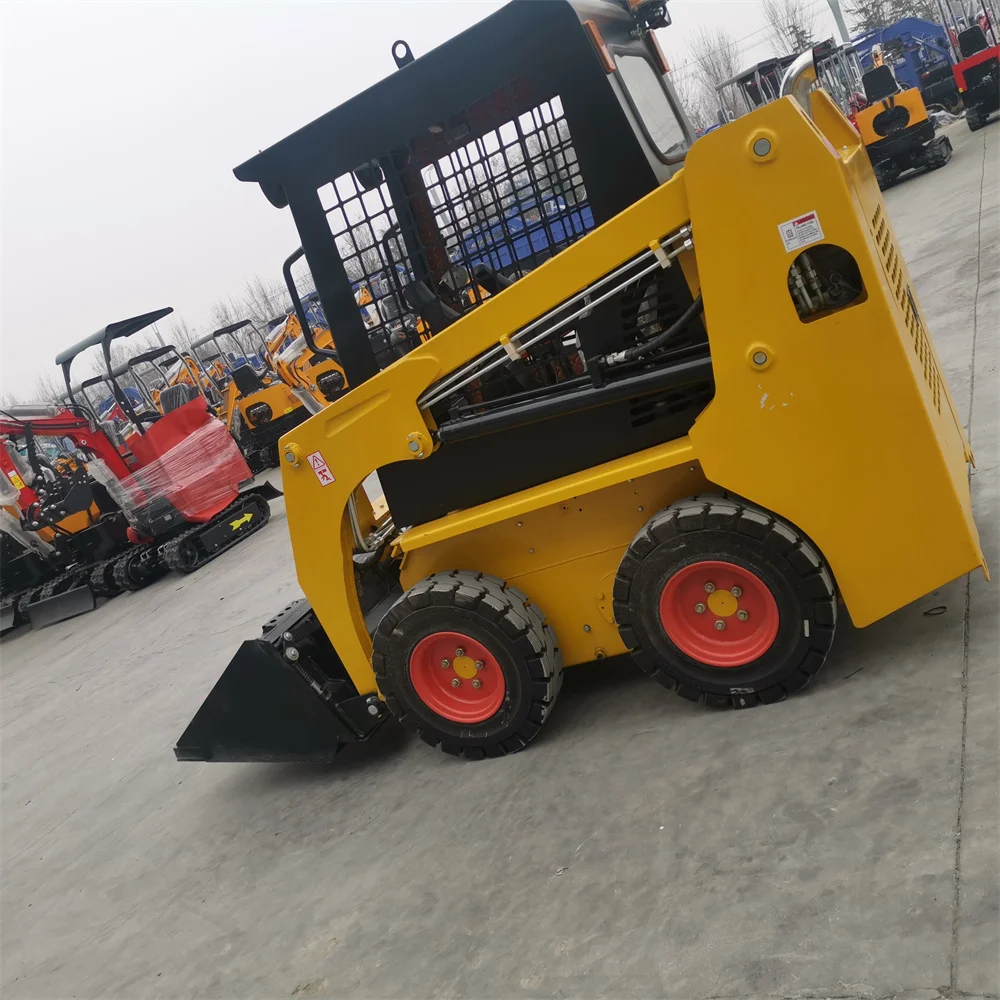 Hightop Manufacturer Wheel Mini Skid Steer Loader For Sale With Attachments Mulcher